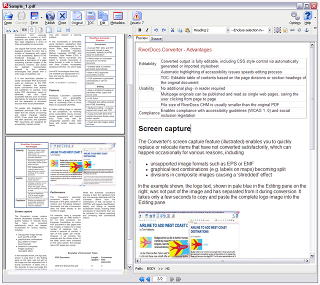 Example of a converted multicolumn PDF document Example of a converted multicolumn PDF document